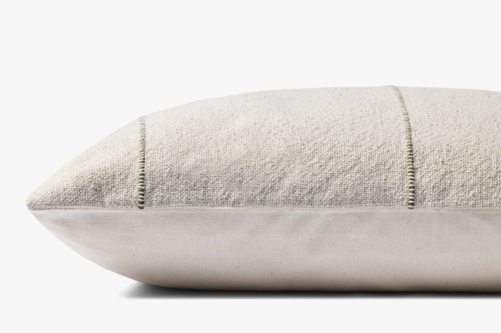 Magnolia Home by Joanna Gaines x Loloi Selena Natural / Green Pillow White Cliff Studio Throw Pillows