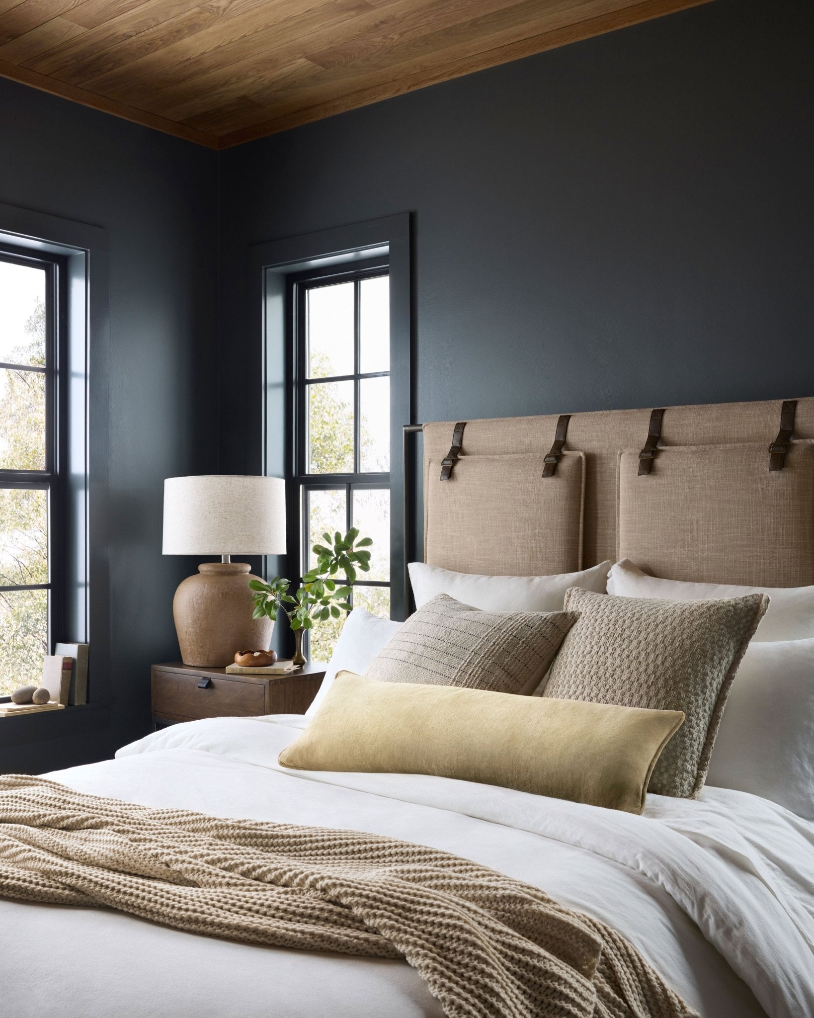 Magnolia Home by Joanna Gaines x Loloi Straw / Natural 13'' x 35'' Cover w/Down Pillow White Cliff Studio Throw Pillows