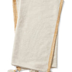 Magnolia Home by Joanna Gaines x Loloi TMH0001 Ivory / Ochre Throw Blanket