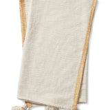 Magnolia Home by Joanna Gaines x Loloi TMH0001 Ivory / Ochre Throw Blanket
