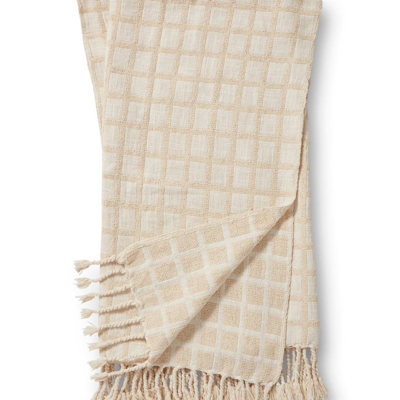 Magnolia Home by Joanna Gaines x Loloi TMH0002 Beige Throw Blanket