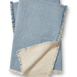 Magnolia Home by Joanna Gaines x Loloi TMH0003 Blue / Natural Throw Blanket