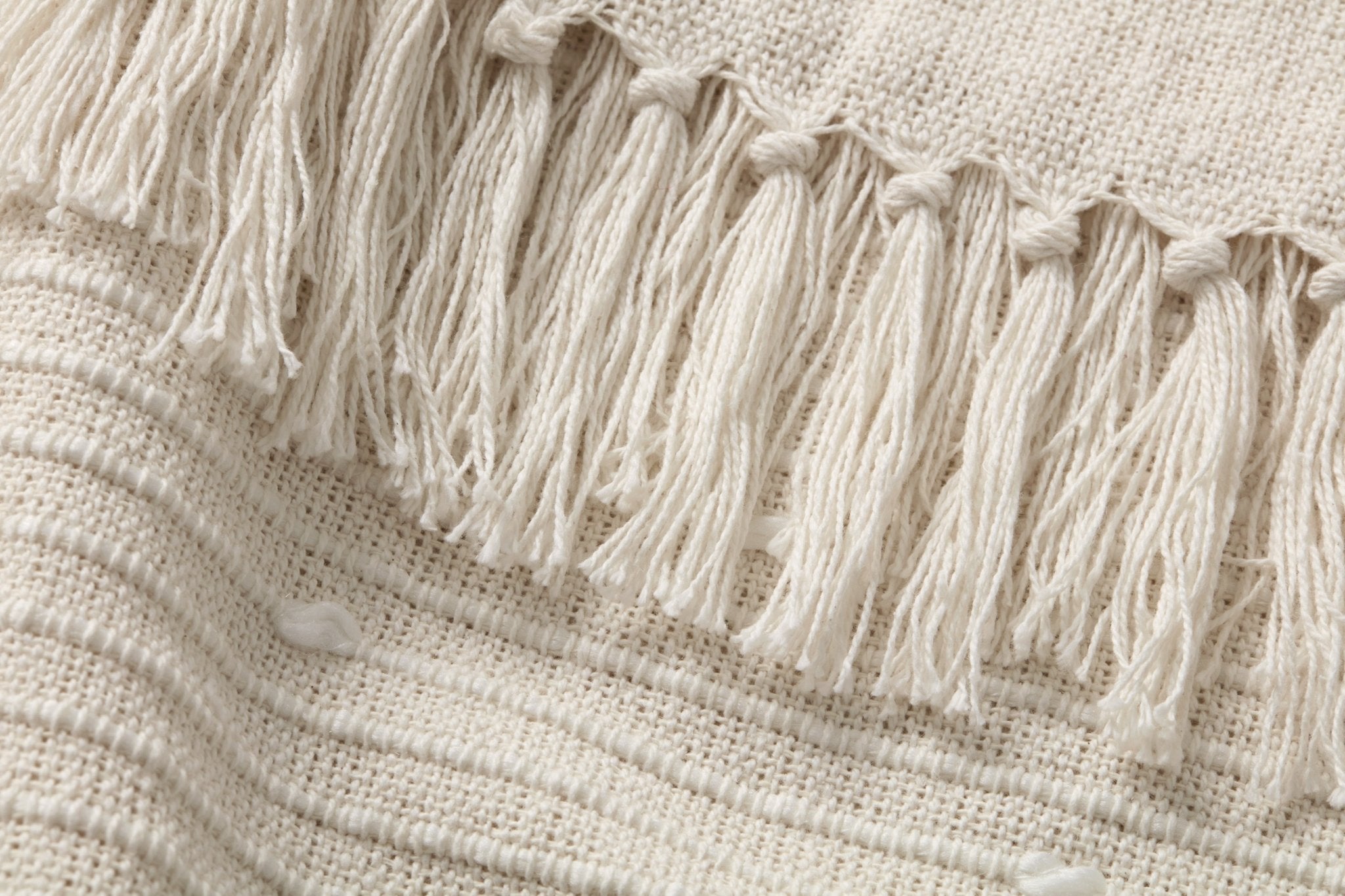 Magnolia Home by Joanna Gaines x Loloi TMH0004 White Throw Blanket