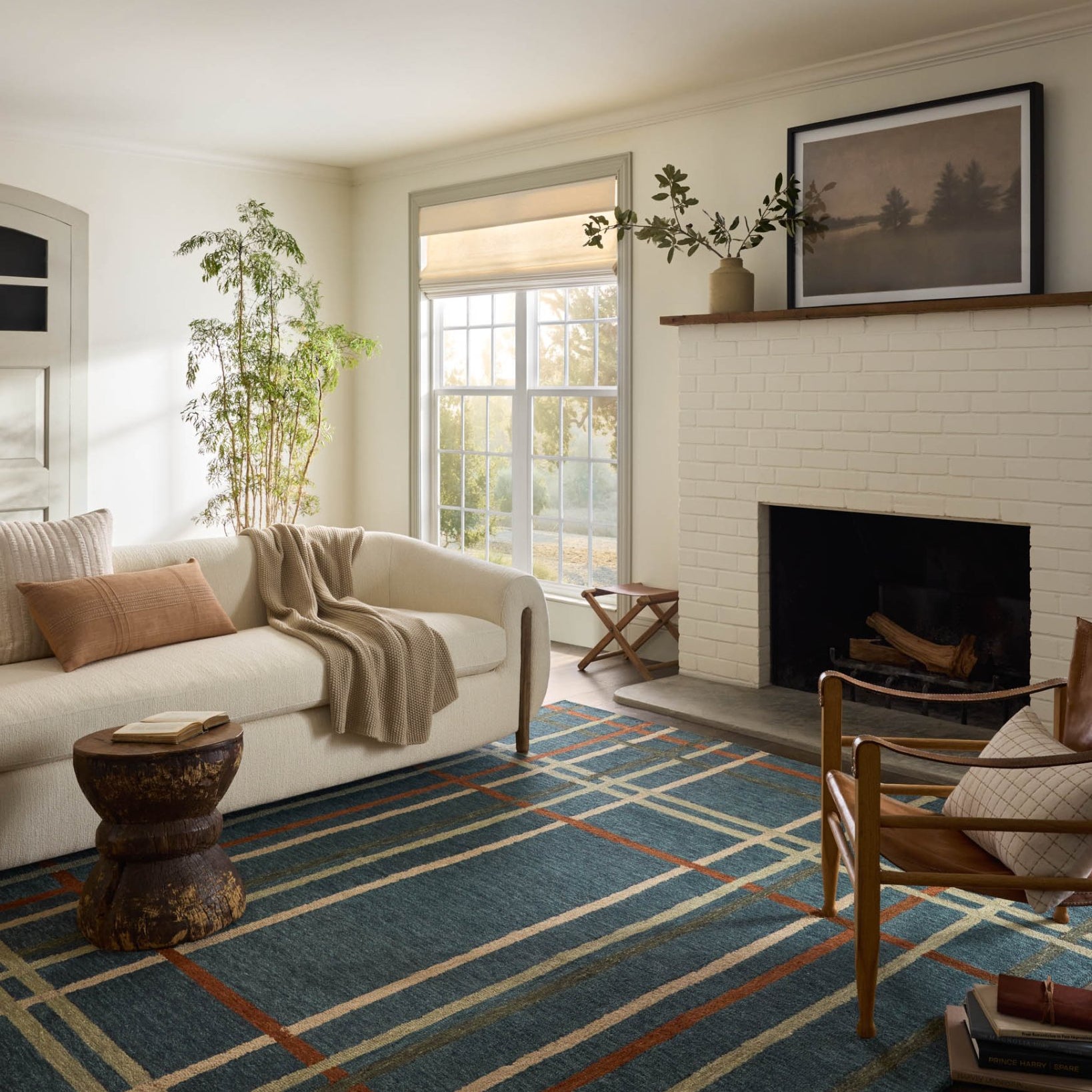 Magnolia Home by Joanna Gaines x Loloi Waylon Denim / Multi Rug White Cliff Studio Area Rugs