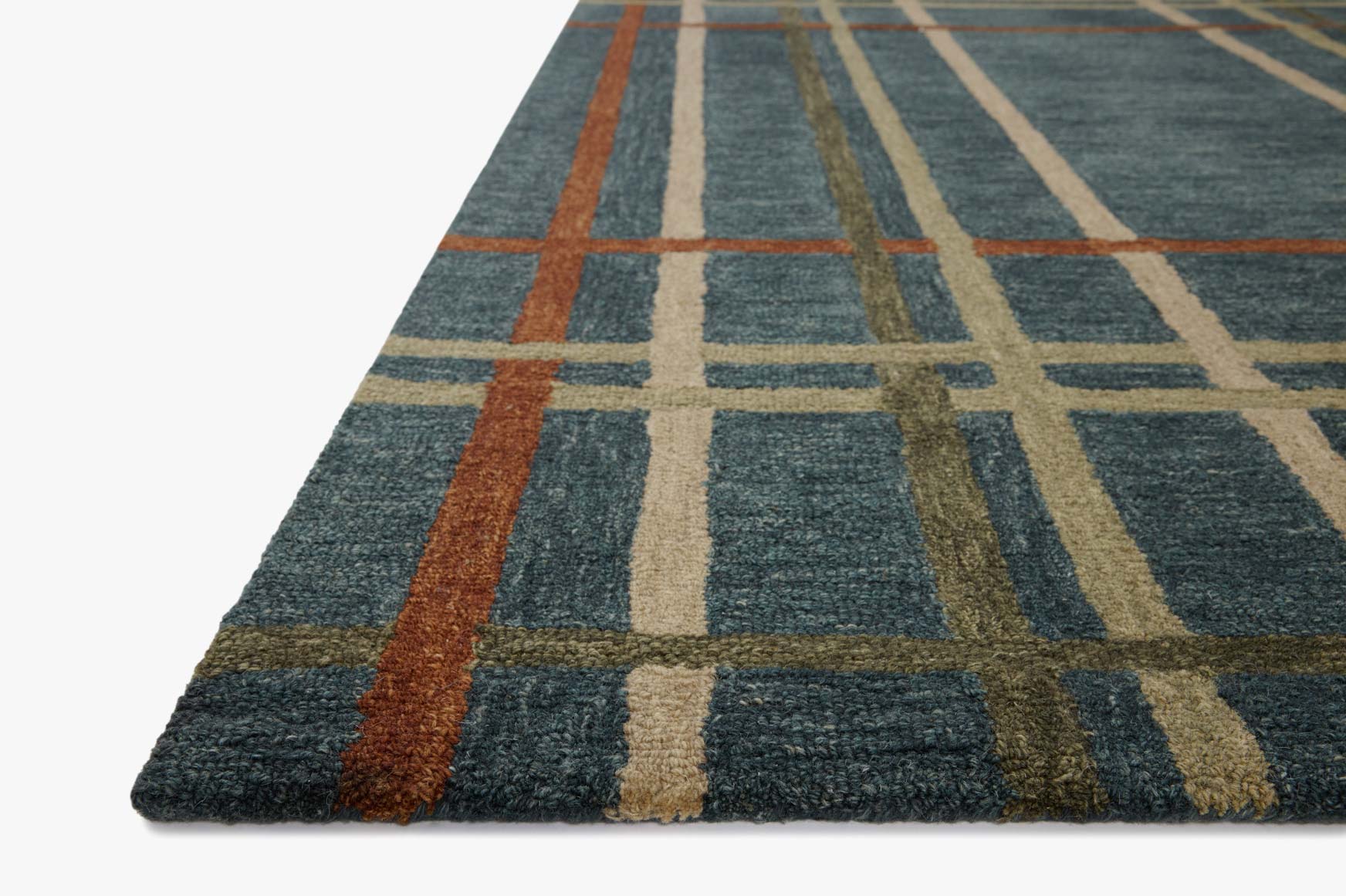 Magnolia Home by Joanna Gaines x Loloi Waylon Denim / Multi Rug White Cliff Studio Area Rugs