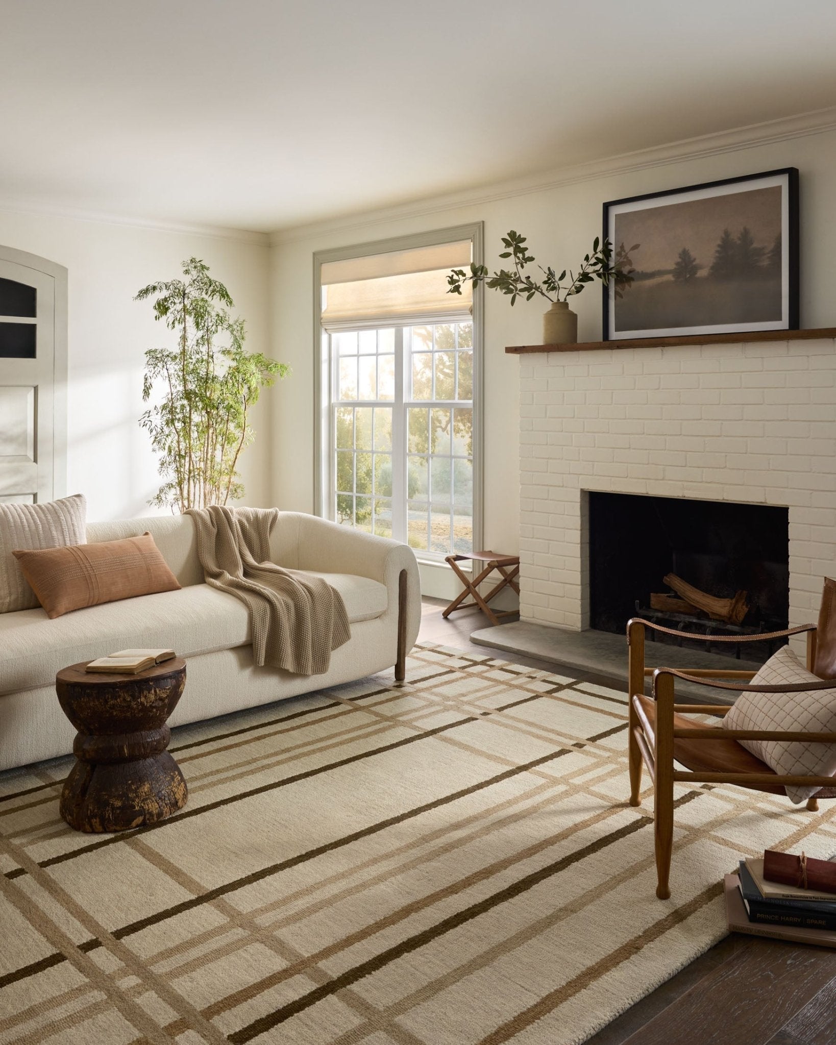 Magnolia Home by Joanna Gaines x Loloi Waylon Natural / Bark Rug White Cliff Studio Area Rugs
