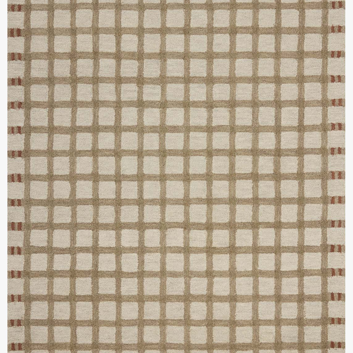 Magnolia Home by Joanna Gaines x Loloi Waylon Natural / Rust Rug White Cliff Studio Area Rugs