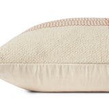 Magnolia Home by Joanna Gaines x Loloi Wells Cream / Terracotta 22'' x 22'' Cover w/Down Pillow White Cliff Studio Pillow