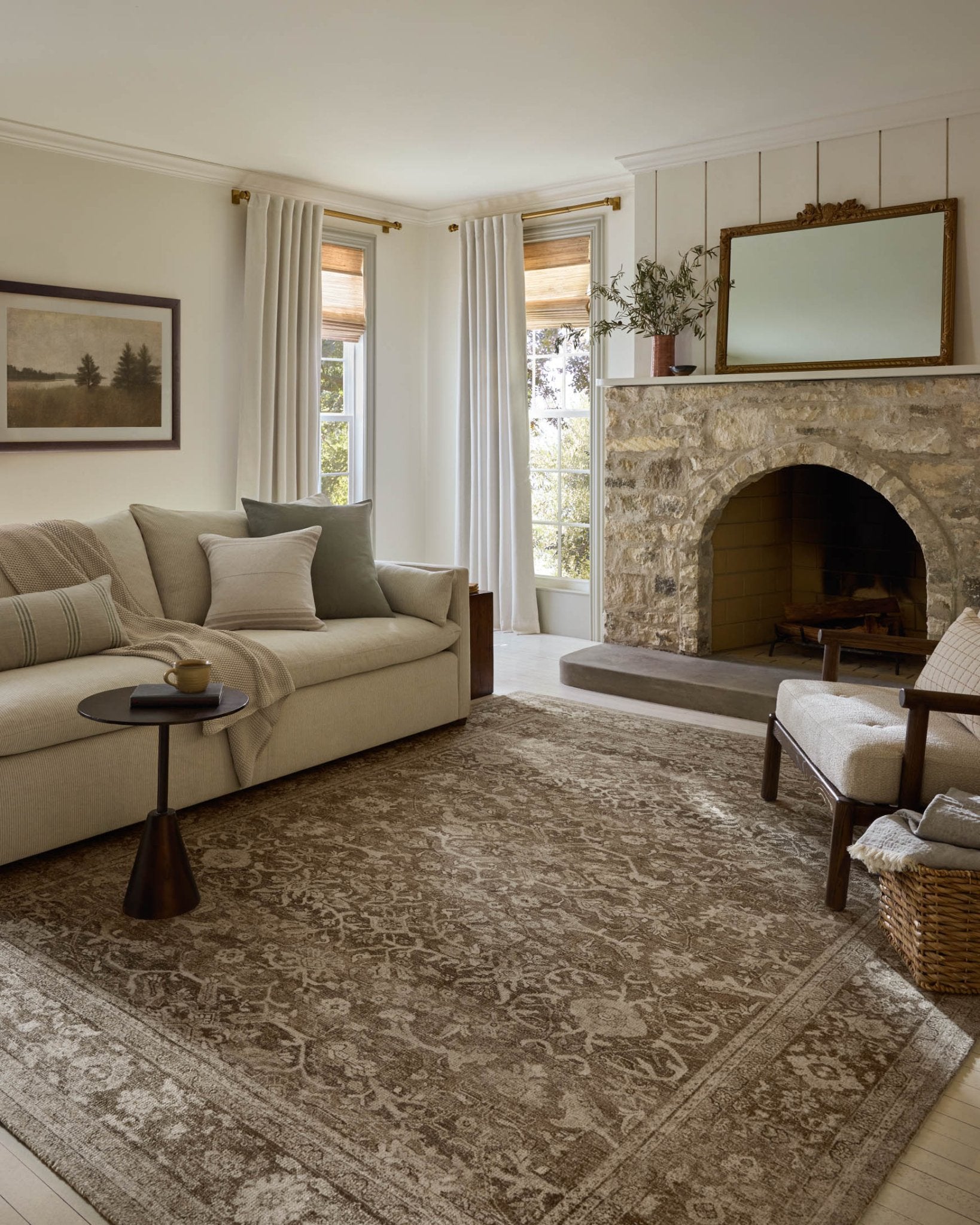 Magnolia Home by Joanna Gaines x Loloi Wimberly Bark / Ivory Rug White Cliff Studio Area Rugs