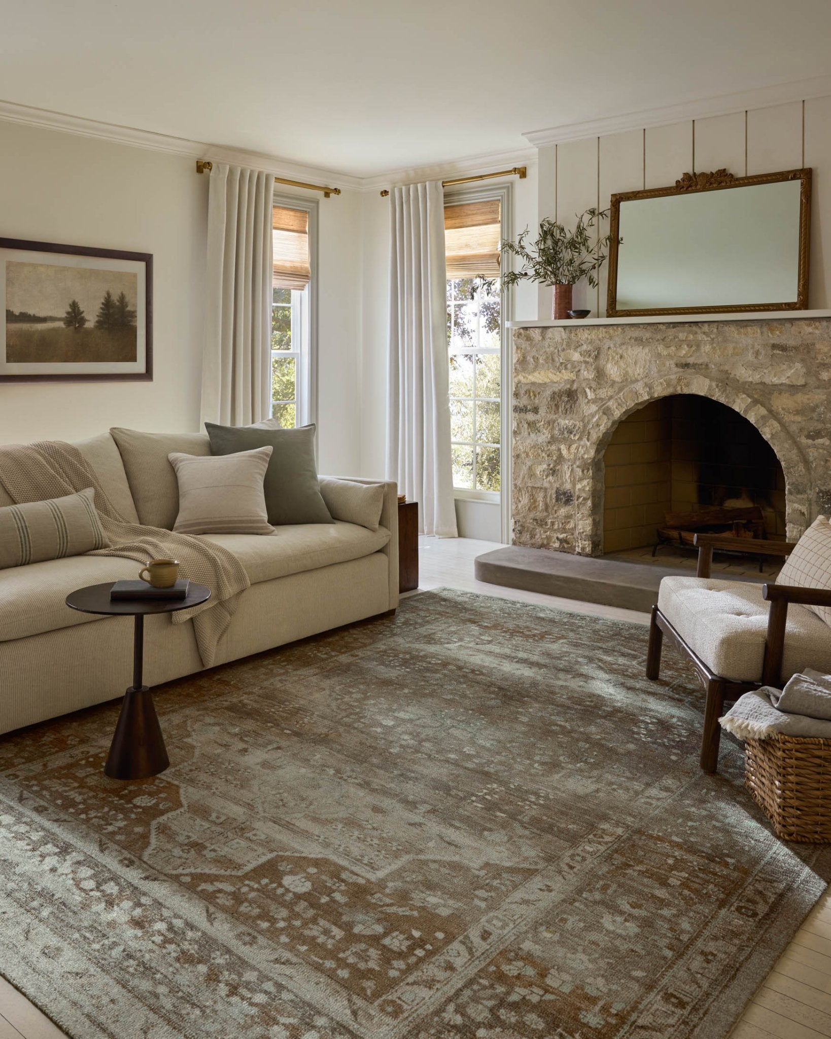 Magnolia Home by Joanna Gaines x Loloi Wimberly Earth / Multi Rug White Cliff Studio Area Rugs