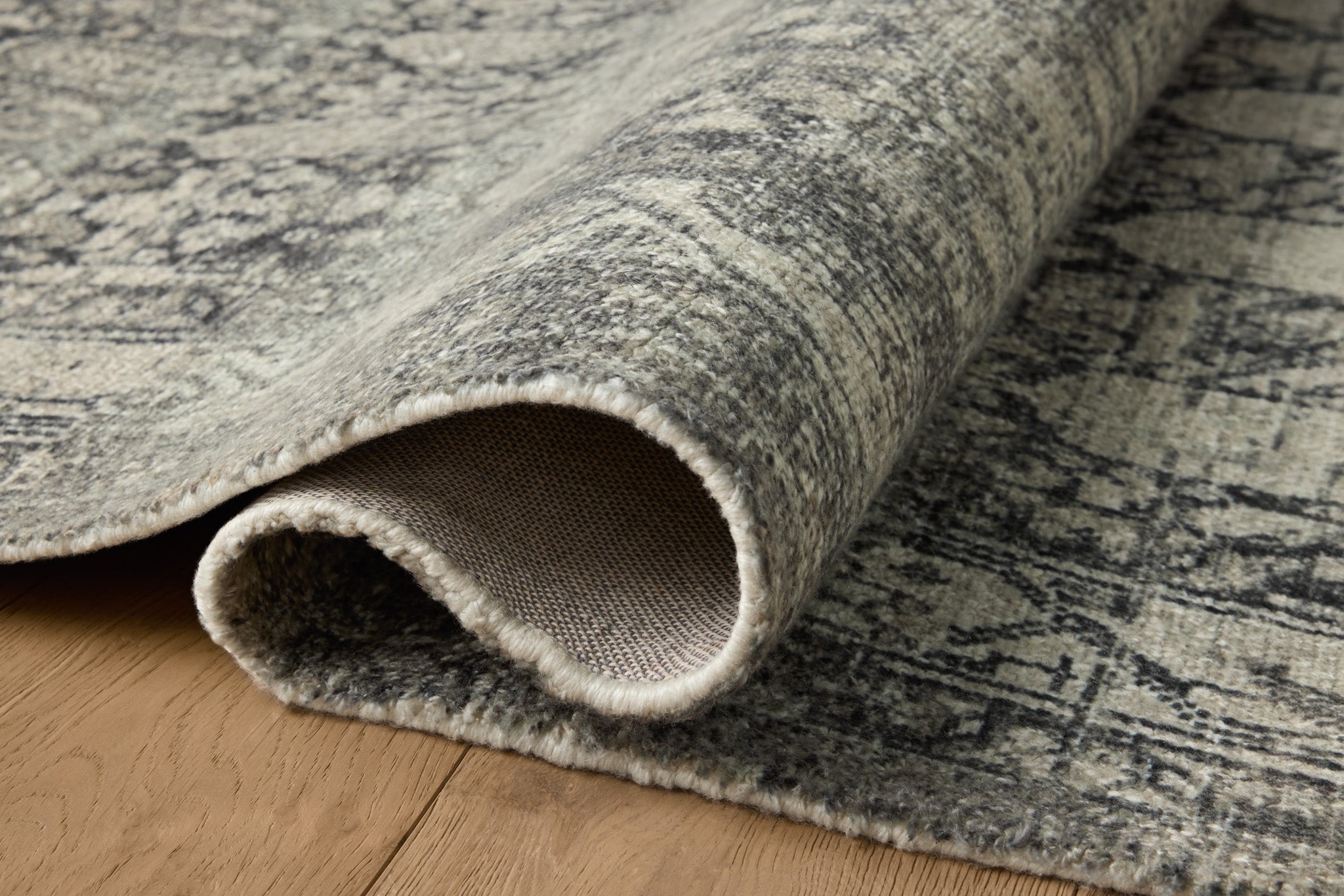 Magnolia Home by Joanna Gaines x Loloi Wimberly Granite / Cream Rug White Cliff Studio Area Rugs