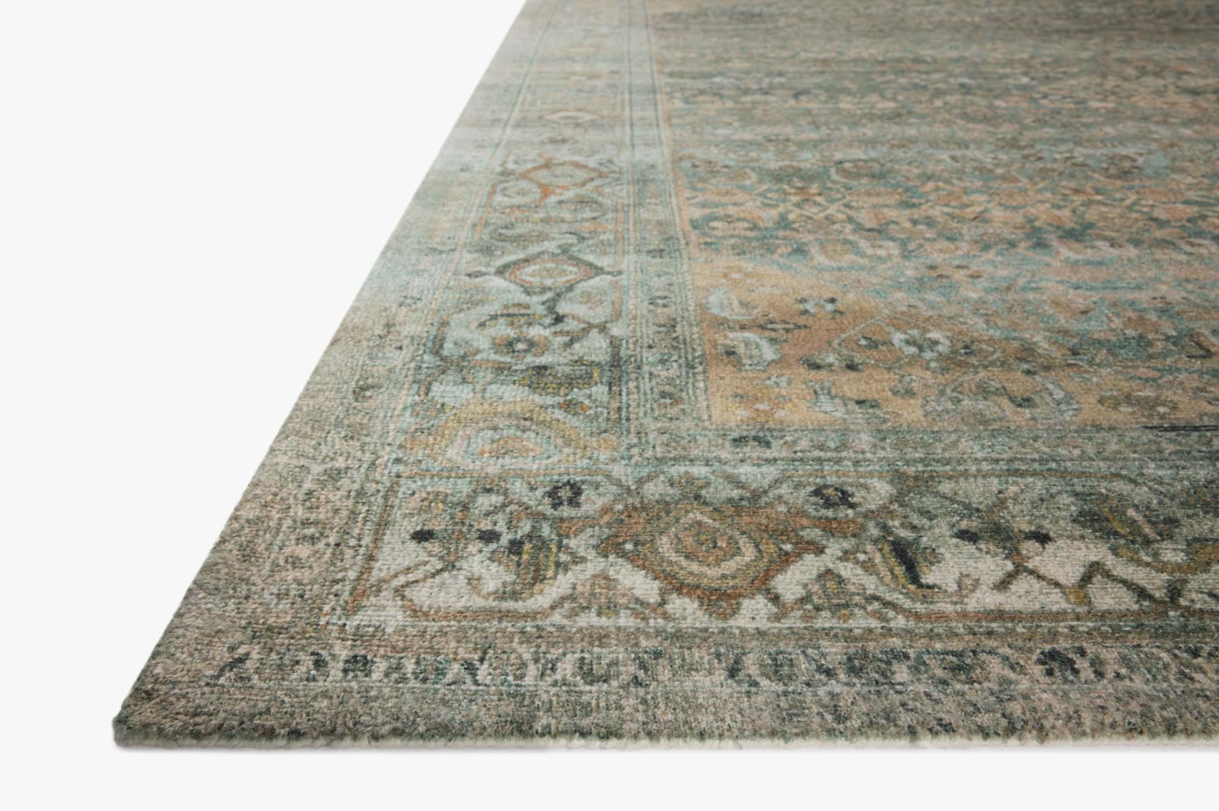 Magnolia Home by Joanna Gaines x Loloi Wimberly Lagoon / Wheat Rug White Cliff Studio Area Rugs
