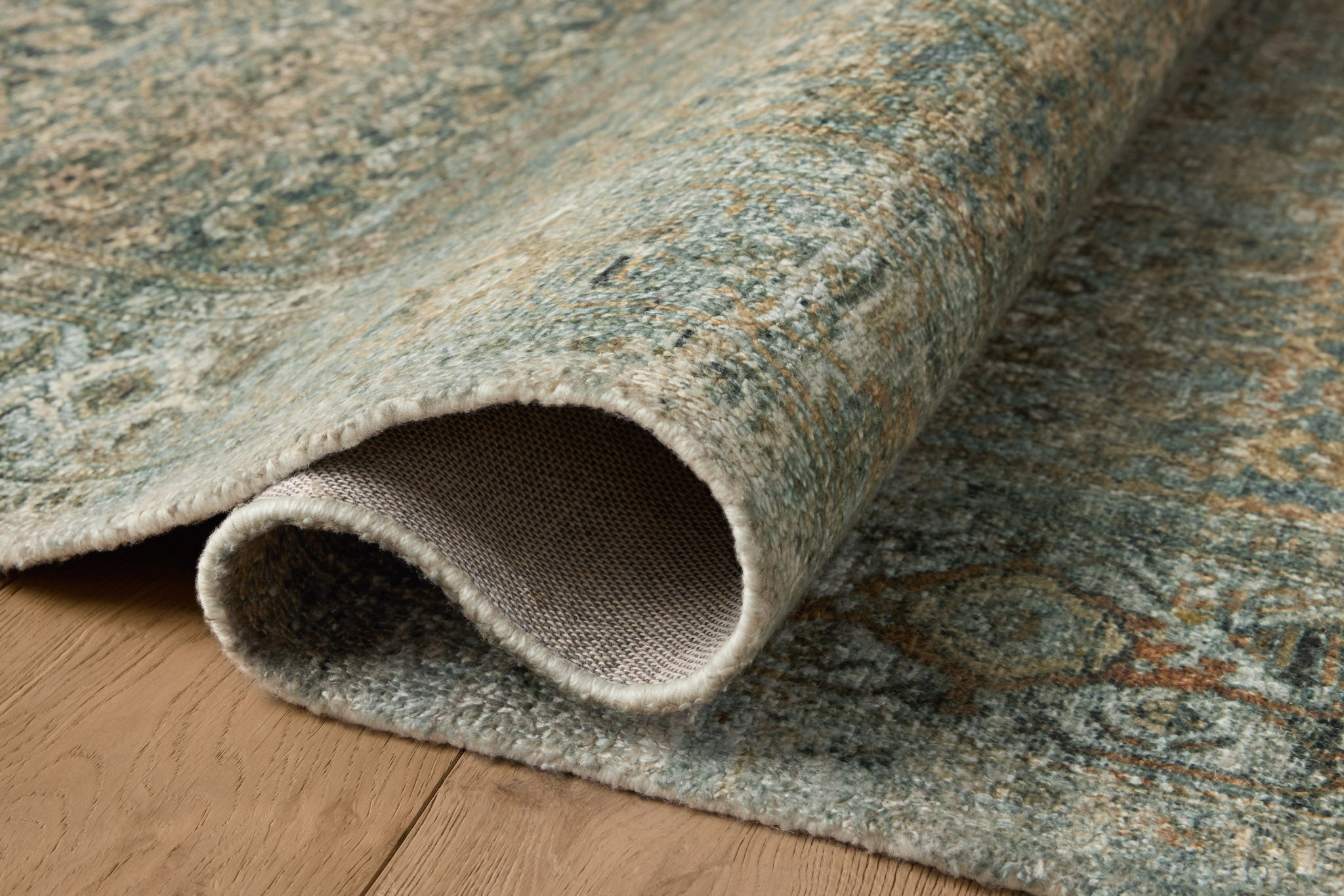 Magnolia Home by Joanna Gaines x Loloi Wimberly Lagoon / Wheat Rug White Cliff Studio Area Rugs
