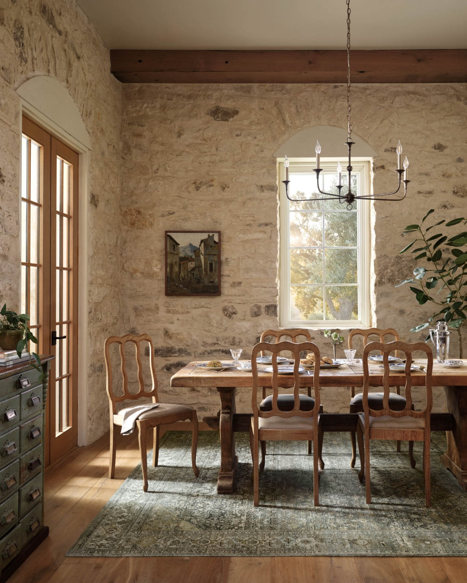 Magnolia Home by Joanna Gaines x Loloi Wimberly Lagoon / Wheat Rug White Cliff Studio Area Rugs