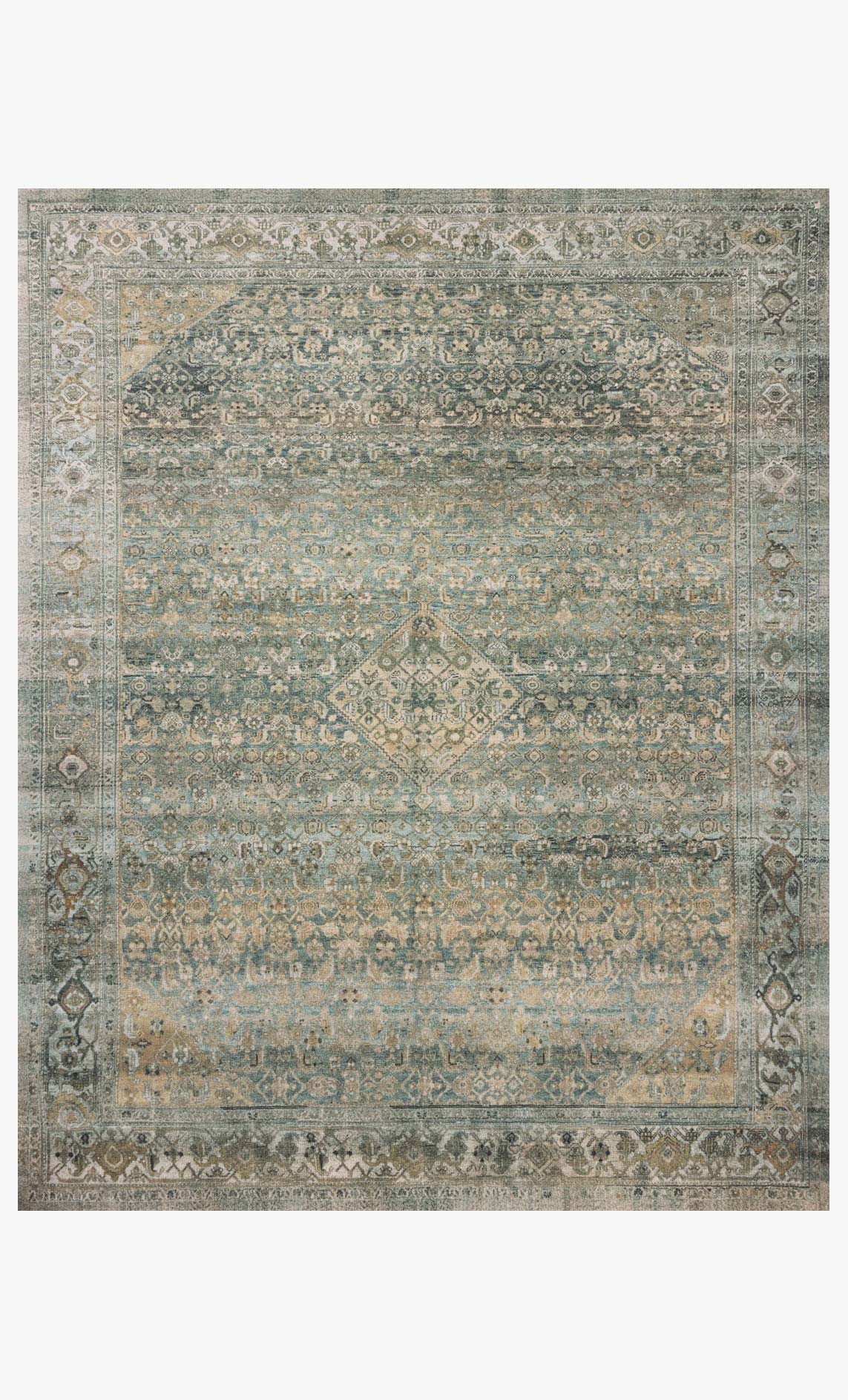 Magnolia Home by Joanna Gaines x Loloi Wimberly Lagoon / Wheat Rug White Cliff Studio Area Rugs