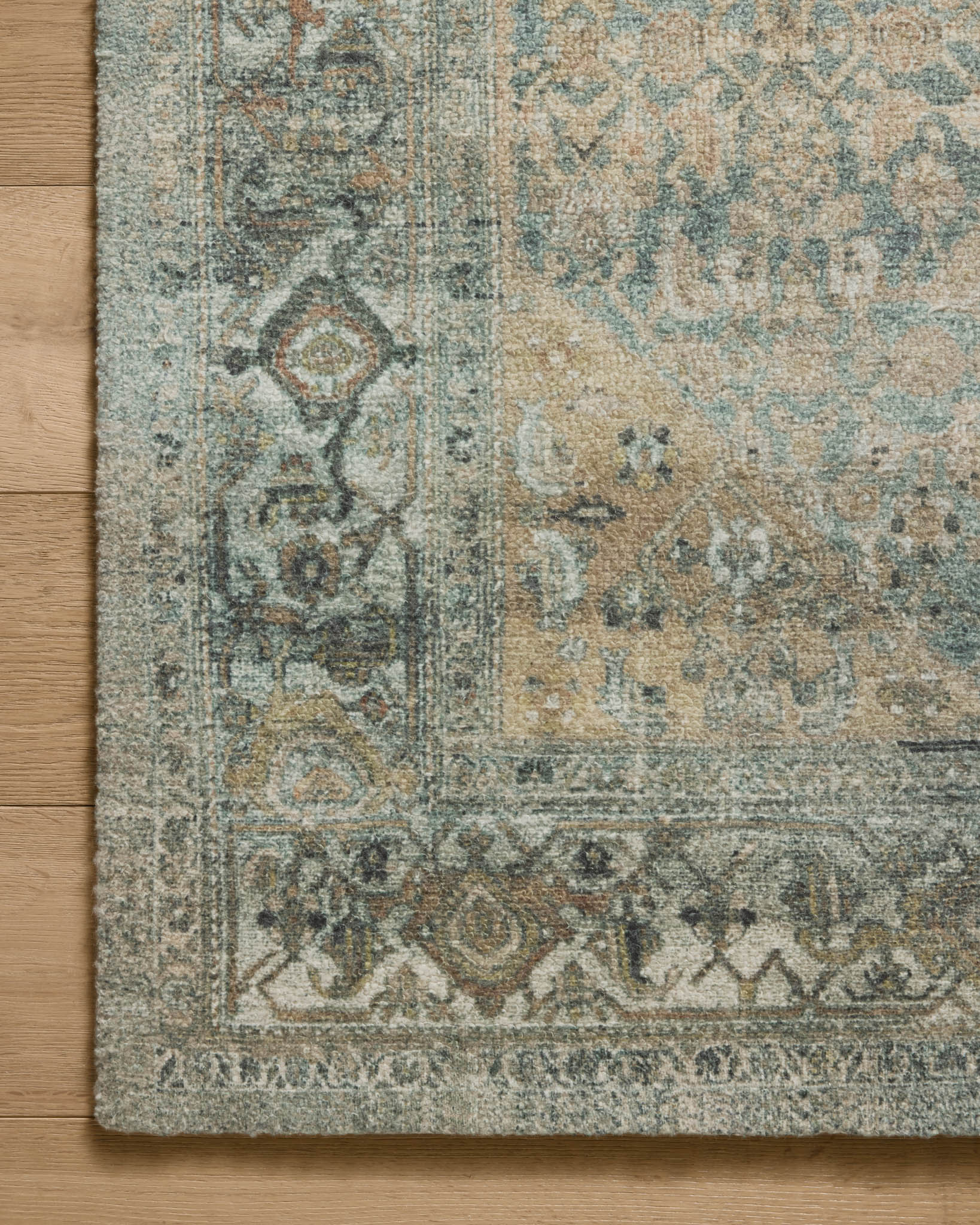 Magnolia Home by Joanna Gaines x Loloi Wimberly Lagoon / Wheat Rug White Cliff Studio Area Rugs