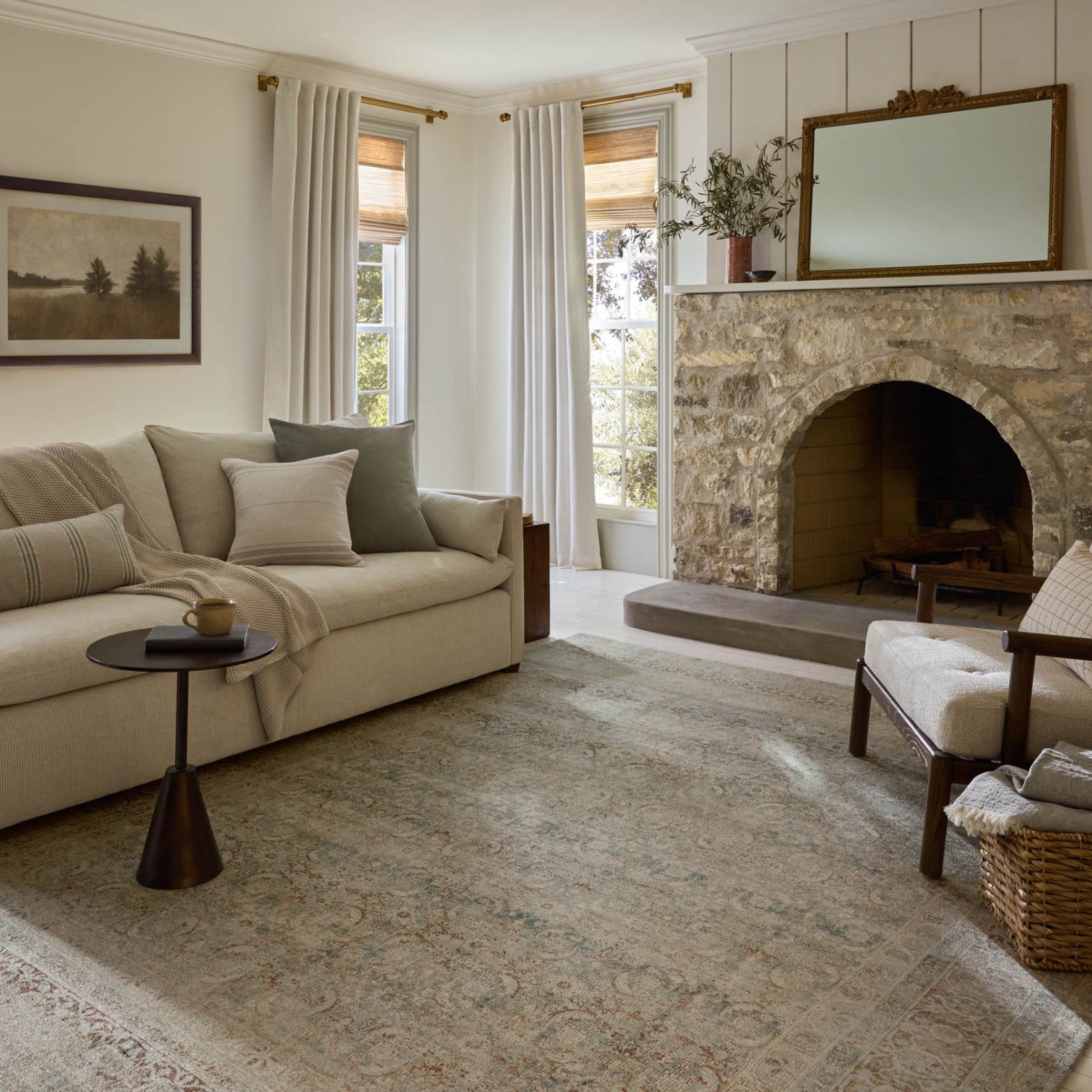 Magnolia Home by Joanna Gaines x Loloi Wimberly Sky / Copper Rug White Cliff Studio Area Rugs