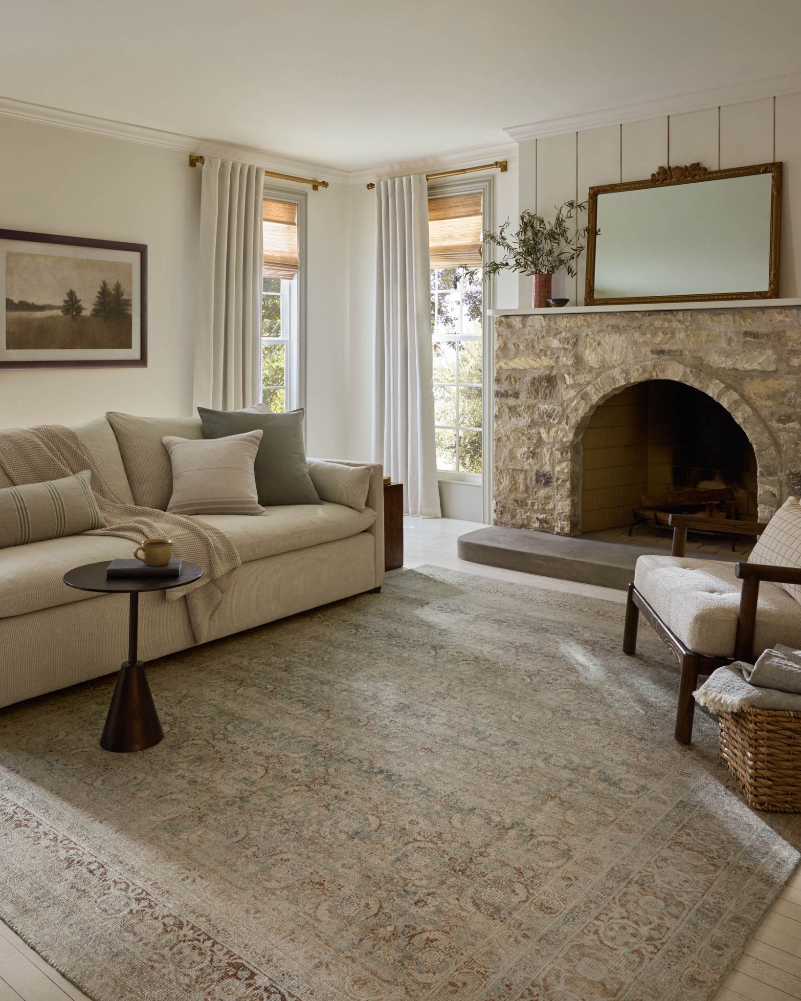 Magnolia Home by Joanna Gaines x Loloi Wimberly Sky / Copper Rug White Cliff Studio Area Rugs