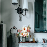 Marcus Double Wall Sconce in Bronze White Cliff Studio Wall Lighting