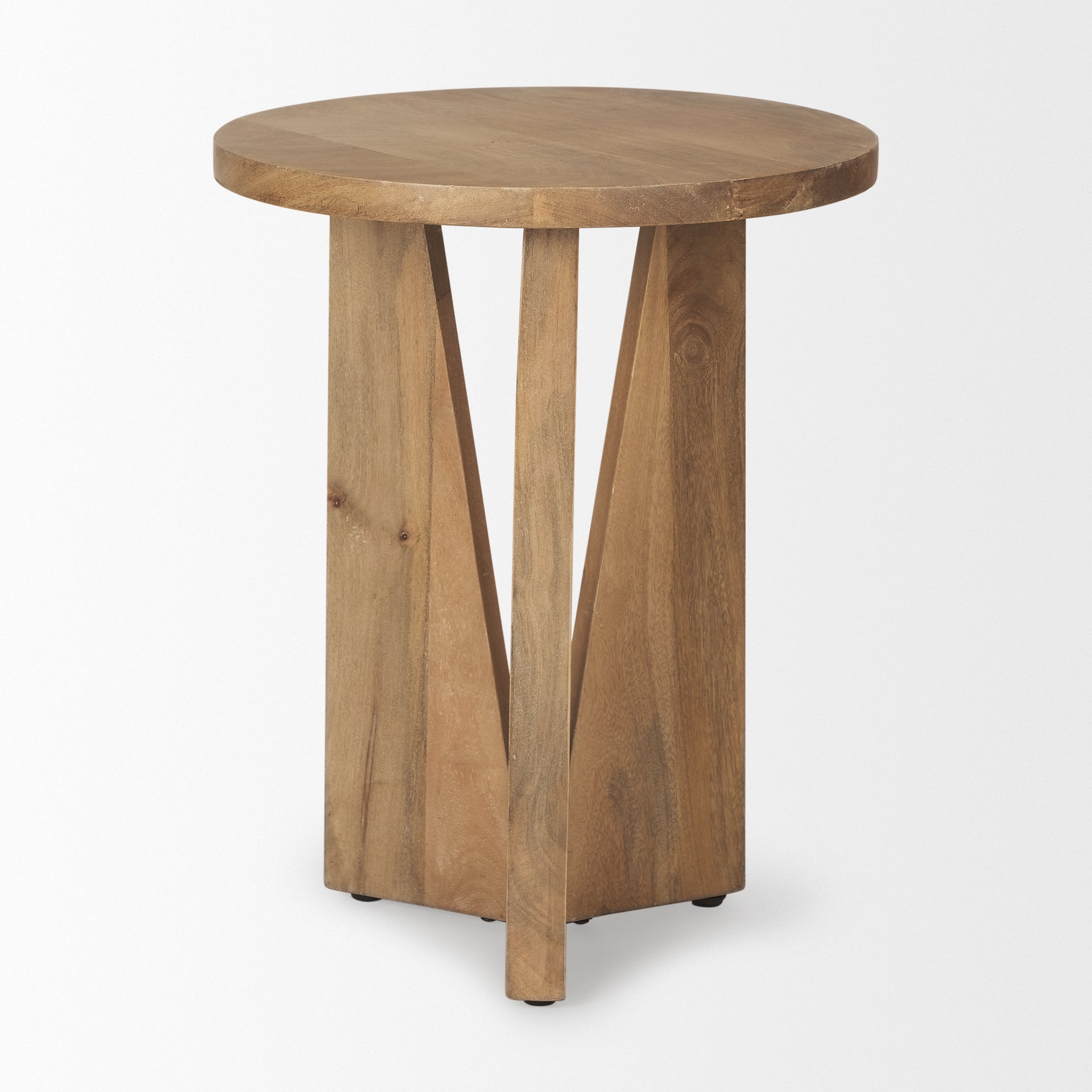 Matt Light Wood Accent Table