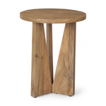 Matt Light Wood Accent Table