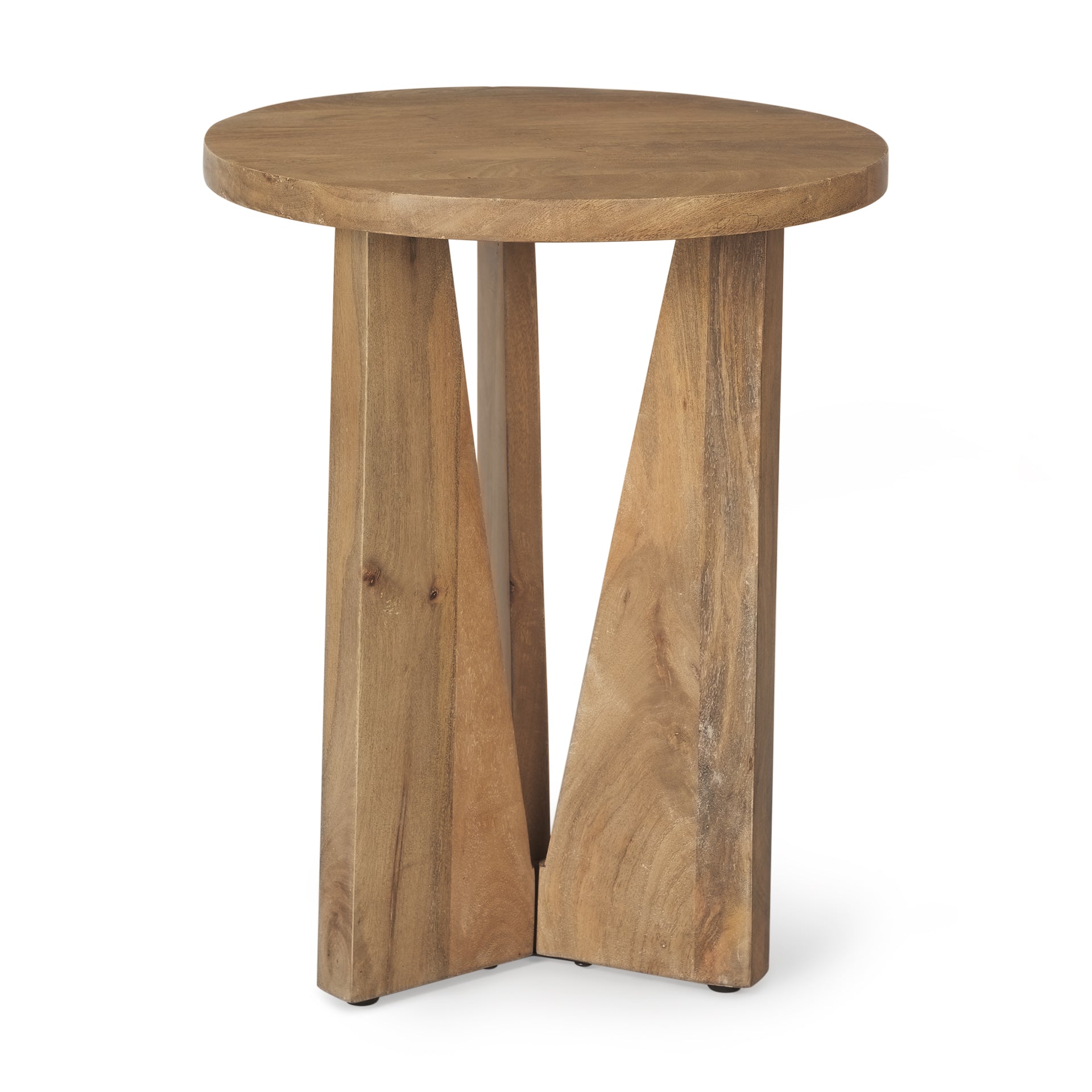 Matt Light Wood Accent Table