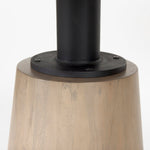 Max White Round Marble table with Black Metal