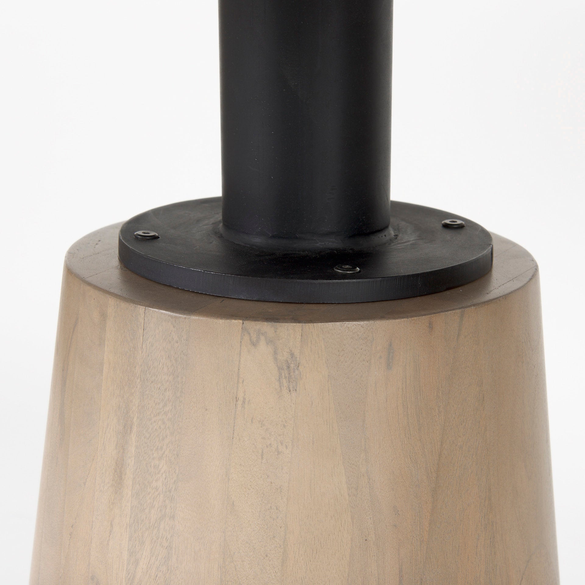 Max White Round Marble table with Black Metal