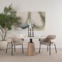 Max White Round Marble table with Black Metal
