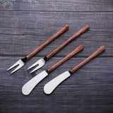 MEDICKI CHEESE FORK & SPREADER 4 PC. SET White Cliff Studio Flatware