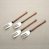 MEDICKI DESSERT/PASTRY FORK 4 PC. SET White Cliff Studio Flatware