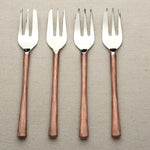 MEDICKI DESSERT/PASTRY FORK 4 PC. SET White Cliff Studio Flatware