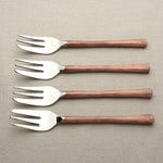 MEDICKI DESSERT/PASTRY FORK 4 PC. SET White Cliff Studio Flatware