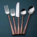 Medicki Flatware, 5-Pc. Place Setting White Cliff Studio Flatware