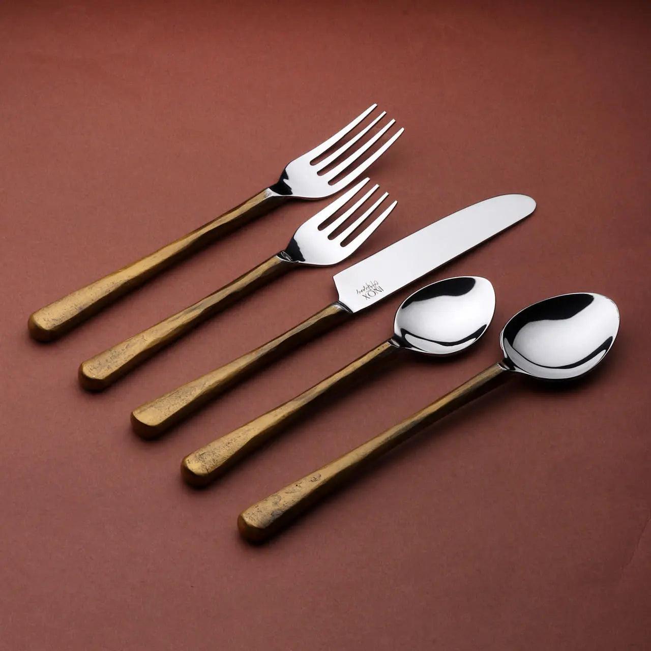 Medicki Flatware, 5-Pc. Place Setting White Cliff Studio Flatware