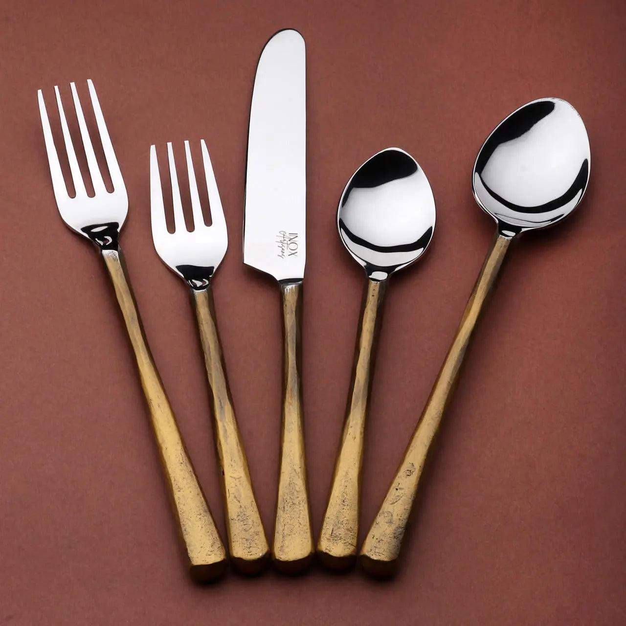 Medicki Flatware, 5-Pc. Place Setting White Cliff Studio Flatware
