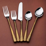 Medicki Flatware, 5-Pc. Place Setting White Cliff Studio Flatware