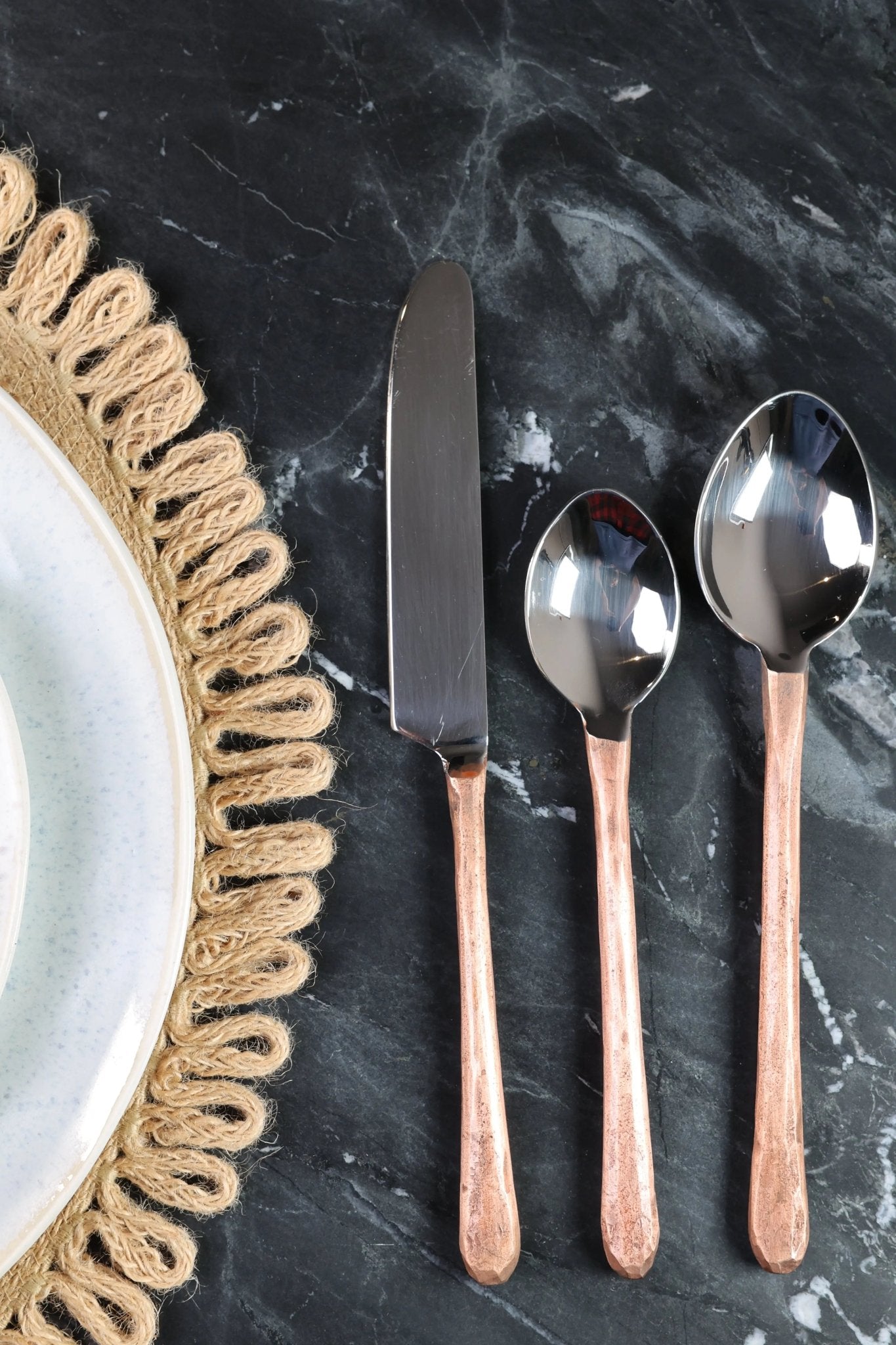 Medicki Flatware, 5-Pc. Place Setting White Cliff Studio Flatware