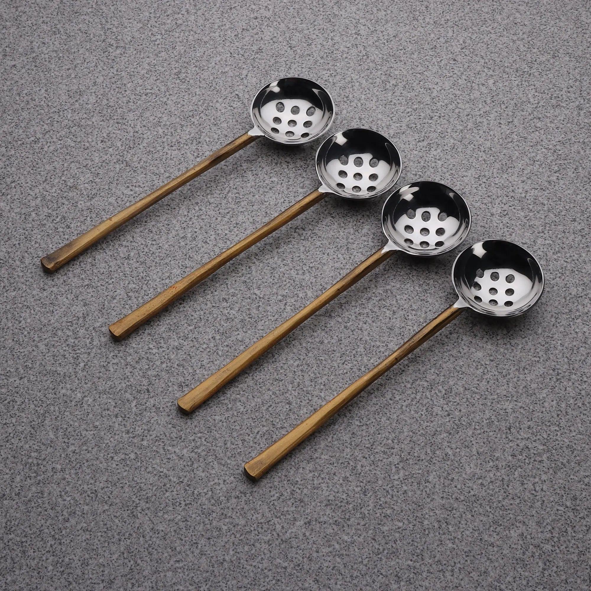 MEDICKI OLIVE SPOON 4 PC. SET White Cliff Studio Flatware