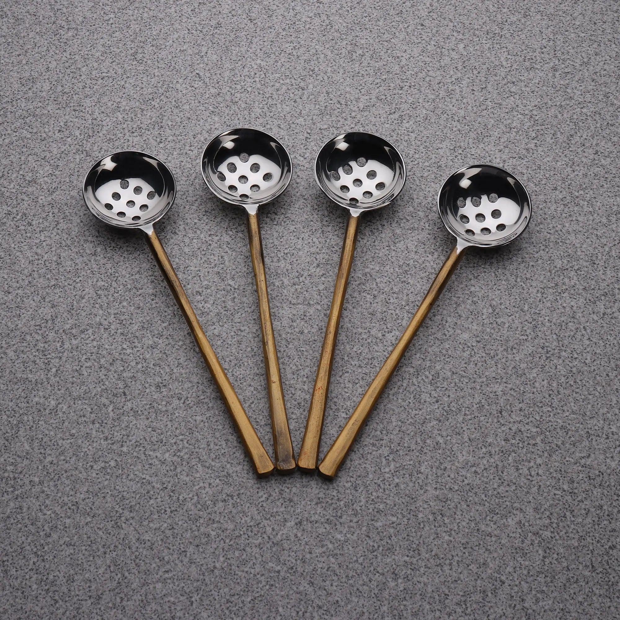 MEDICKI OLIVE SPOON 4 PC. SET White Cliff Studio Flatware