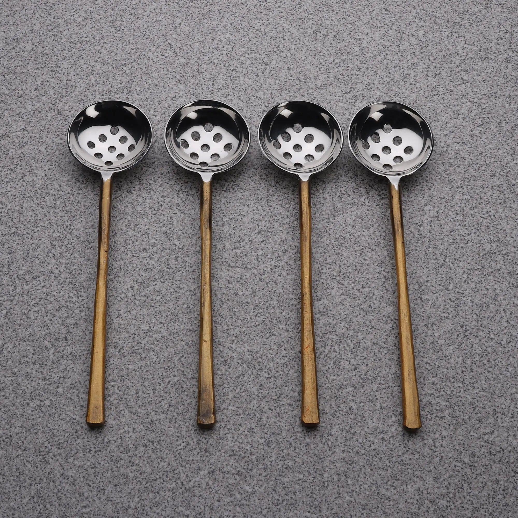 MEDICKI OLIVE SPOON 4 PC. SET White Cliff Studio Flatware