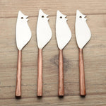 MEDICKI RATONCITO CHEESE SPREADER/KNIFE 4 PC. SET White Cliff Studio Flatware