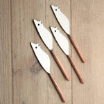 MEDICKI RATONCITO CHEESE SPREADER/KNIFE 4 PC. SET White Cliff Studio Flatware