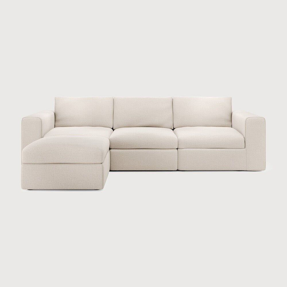 Mellow 3 - Seat Sofa with Footstool White Cliff Studio Modular Sofas