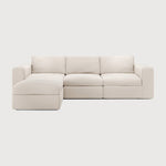 Mellow 3 - Seat Sofa with Footstool White Cliff Studio Modular Sofas