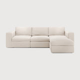 Mellow 3 - Seat Sofa with Footstool White Cliff Studio Modular Sofas