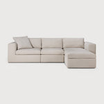 Mellow 3 - Seat Sofa with Footstool White Cliff Studio Modular Sofas