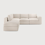 Mellow 5 - Piece Sectional with Footstool White Cliff Studio Modular Sofas