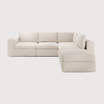 Mellow 5 - Piece Sectional with Footstool White Cliff Studio Modular Sofas