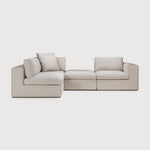 Mellow footstool - Ivory fabric - removable cover White Cliff Studio Ottoman